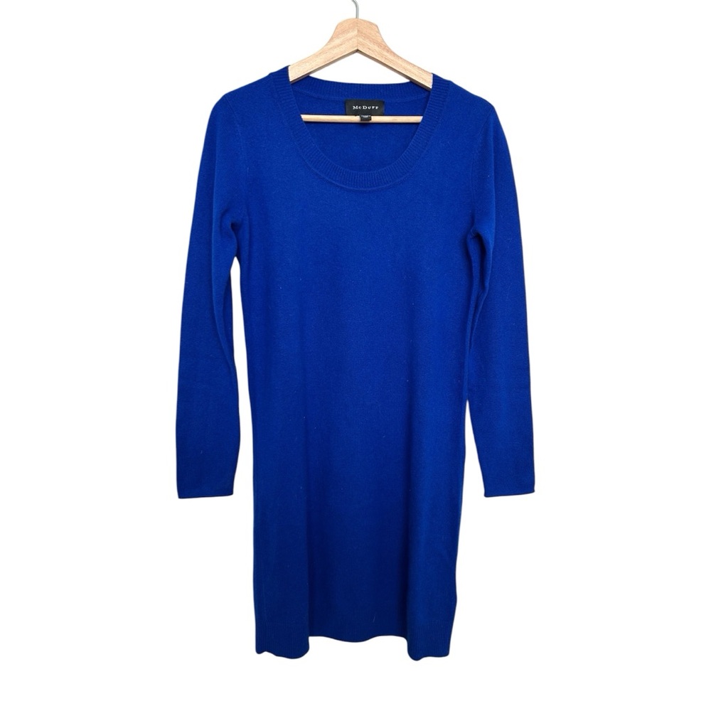 McDuff Royal Blue Cashmere Long Sleeve Sweater Dress